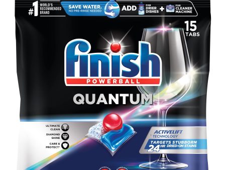 Finish Quantum Dishwasher Detergent- 15 Count - Dishwashing Tablets - Dish Tabs on Sale