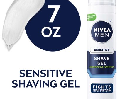 NIVEA MEN Sensitive Shave Gel, 7 Oz Can on Sale