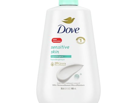 Dove Sensitive Skin Long Lasting Gentle Hypoallergenic Body Wash, 30.6 fl oz Online Hot Sale