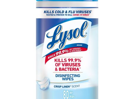 Lysol Disinfecting Wipes, Crisp Linen, 80ct For Sale