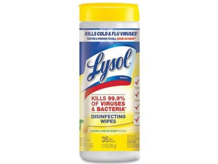 Lysol Disinfectant Wipes, Multi-Surface Antibacterial Cleaning Wipes, For Disinfecting and Cleaning, Lemon and Lime Blossom, 35ct For Discount