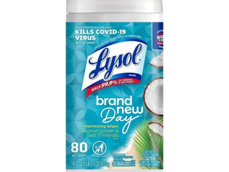 Lysol Disinfectant Wipes, Multi-Surface Antibacterial Cleaning Wipes, For Disinfecting and Cleaning, Coconut & Sea Minerals, 80 Count Cheap