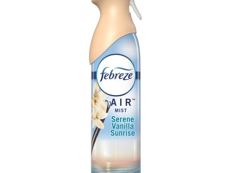 Febreze Air Effects Odor-Fighting Air Freshener Serene Vanilla Sunrise, 8.8 oz. Aerosol Can, Pack of 2 Supply