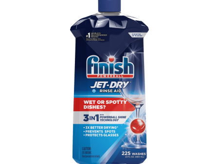 Finish Jet-Dry Rinse Aid, 23oz, Dishwasher Rinse Agent and Drying Agent Online Hot Sale