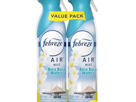 Febreze Odor-Fighting Air Freshener, Bora Bora Water Fresh Scent, Pack of 2, 8.8 oz each Sale