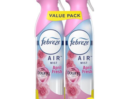 Febreze Odor-Fighting Air Freshener, with Downy Scent, April Fresh, Pack of 2, 8.8 fl oz each Hot on Sale