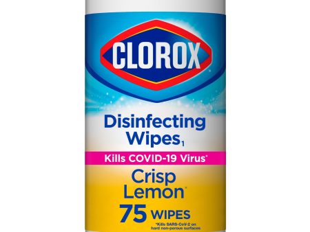 Clorox Bleach-Free Disinfecting and Cleaning Wipes, Crisp Lemon, 75 Count For Discount