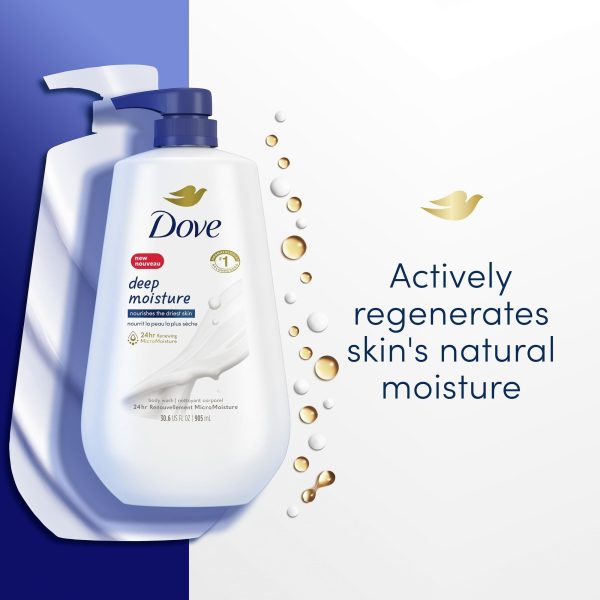 Dove Deep Moisture Nourishing Long Lasting Body Wash, 30.6 fl oz Hot on Sale