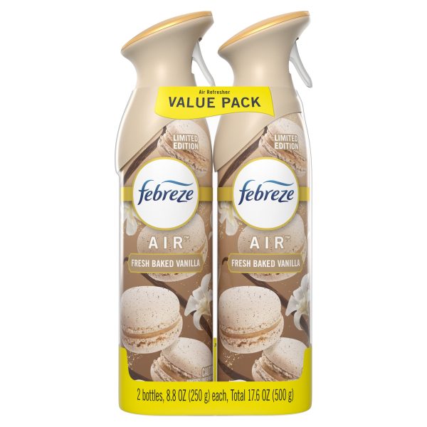 Febreze Air Effects Air Freshener Fresh Baked Vanilla, 8.8 oz, Pack of 2 Supply