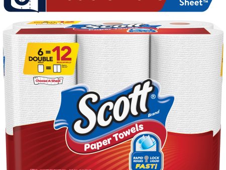 Scott Choose-a-Sheet Paper Towels, 6 Double Rolls, 110 Sheets Per Roll (660 Total) Discount