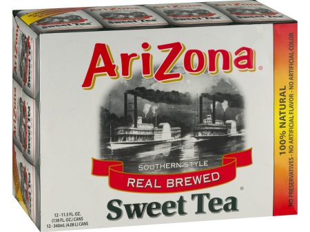 (12 Cans) Arizona Southern Style Real Blend Sweet Tea, 11.5 fl oz For Sale