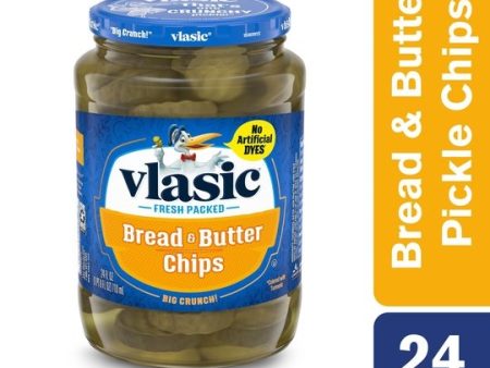 Vlasic Bread and Butter Pickles, Sweet Pickle Chips, 24 Oz Jar Cheap