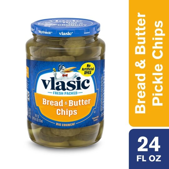 Vlasic Bread and Butter Pickles, Sweet Pickle Chips, 24 Oz Jar Cheap