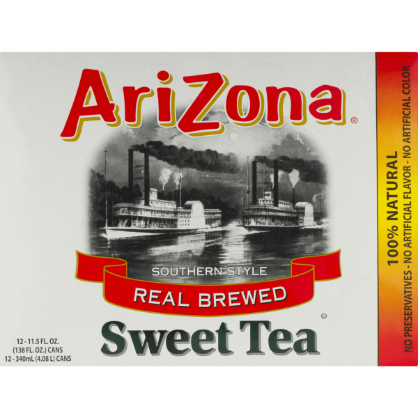 (12 Cans) Arizona Southern Style Real Blend Sweet Tea, 11.5 fl oz For Sale