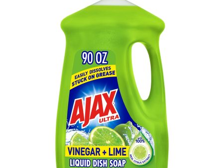 AJAX Liquid Dish Soap, Vinegar and Lime, 90 Fluid Ounce For Sale