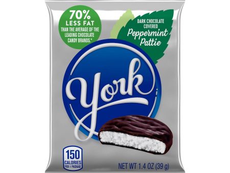 York Dark Chocolate Peppermint Patties Candy, Pack 1.4 oz For Cheap