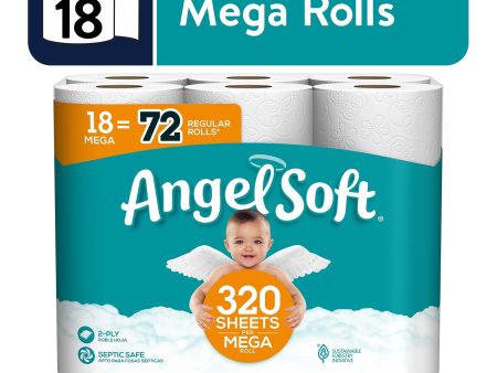 Angel Soft Toilet Paper, 18 Mega Rolls For Discount