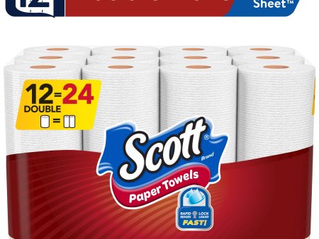 Scott Choose-a-Sheet Paper Towels, 12 Double Rolls, 110 Sheets Per Roll (1,320 Total) Discount