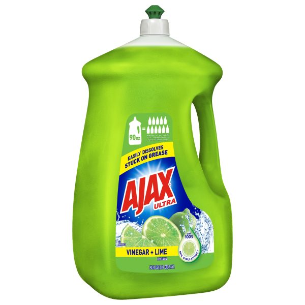 AJAX Liquid Dish Soap, Vinegar and Lime, 90 Fluid Ounce For Sale