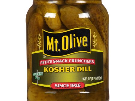 Mt. Olive Kosher Dill Petite Snack Cruncher Pickles, 16 fl oz Jar Online