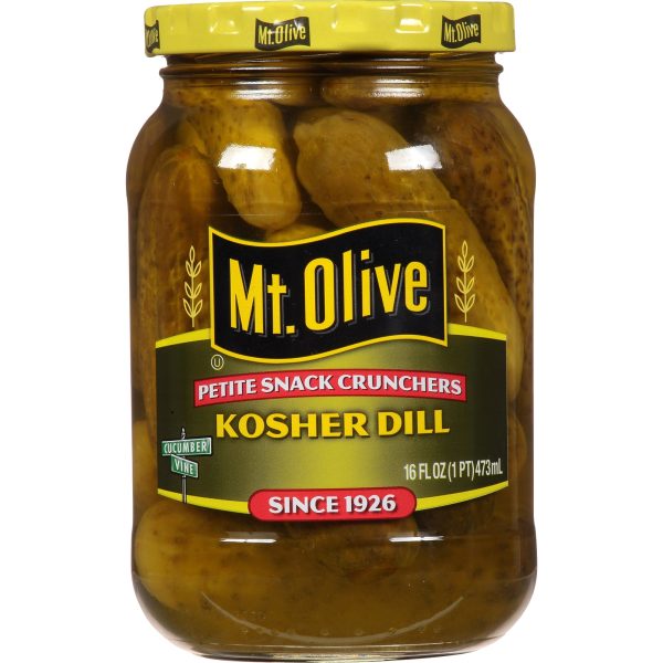 Mt. Olive Kosher Dill Petite Snack Cruncher Pickles, 16 fl oz Jar Online