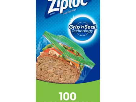 Ziploc® Brand Sandwich Bags with Grip  n Seal Technology, 100 Count on Sale