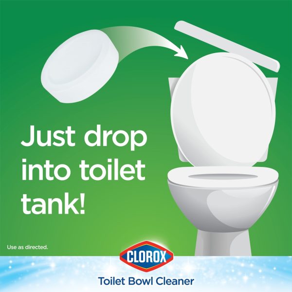 Clorox Bleach Automatic Toilet Bowl Cleaner Tablets, 2 Pack For Sale