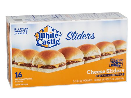 White Castle Classic Cheese Sliders, 16 Count per pack, 29.28 oz Online Hot Sale