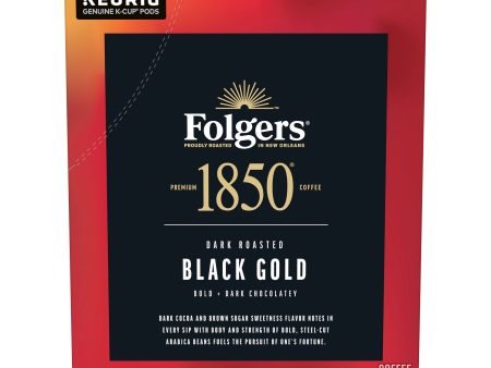 1850 Black Gold, Dark Roast Coffee, Keurig K-Cup Pods, 24 Count Box For Sale