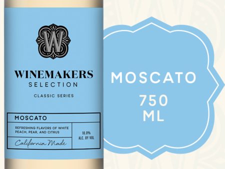 Winemakers Selection Classic Series Moscato California White Wine, 750 ml Glass, ABV 10.00% For Discount