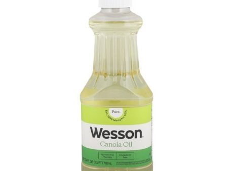 Wesson Pure Canola Oil, 0g Trans Fat, Cholesterol Free, 24 fl oz For Cheap