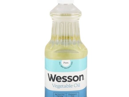 Wesson Pure & Cholesterol Free Soybean Vegetable Oil, 40 fl oz Hot on Sale