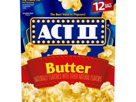 ACT II Butter Microwave Popcorn, Butter Popcorn, 2.75 Oz, 12 Ct For Discount