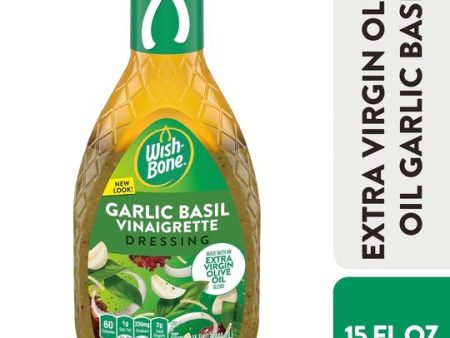 Wish-Bone Extra Virgin Olive Oil Blend Garlic Basil Italian Dressing, 15 FL OZ For Cheap