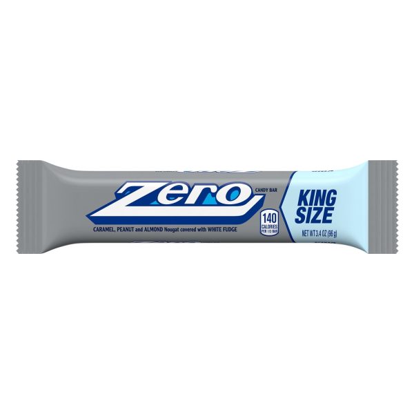 Zero White Fudge, Caramel, Peanut, Almond Nougat King Size Candy, Bar 3.4 oz Supply