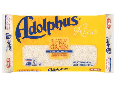 Adolphus Enriched Long Grain White Rice, Gluten Free, 5 lb Bag Online Sale