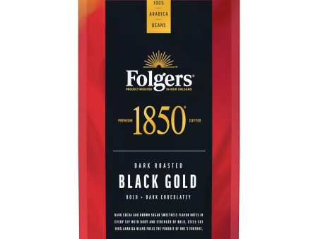 1850 Black Gold Coffee, Dark Roast Ground Coffee, 12 oz For Cheap