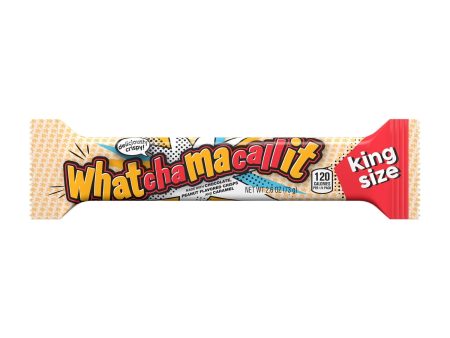 Whatchamacallit Chocolate, Caramel and Peanut Flavored Crisps King Size Candy, Bar 2.6 oz Supply