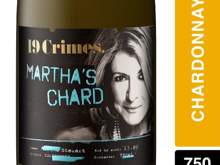 19 Crimes Martha s Chard Chardonnay White Wine, 750ml Bottle, 13.8% ABV Supply