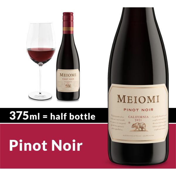 Meiomi California Pinot Noir Red Wine, 375 ml Half Bottle, 13.5% ABV Cheap