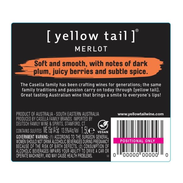 Yellow Tail Merlot Red Wine, Australia, 1.5 Liter Online